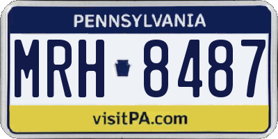 PA license plate MRH8487