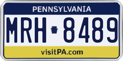 PA license plate MRH8489