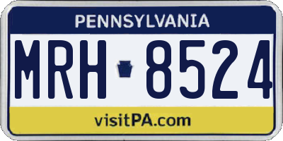 PA license plate MRH8524