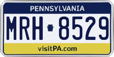 PA license plate MRH8529