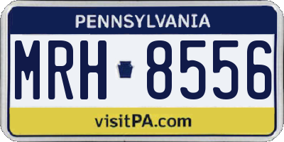 PA license plate MRH8556