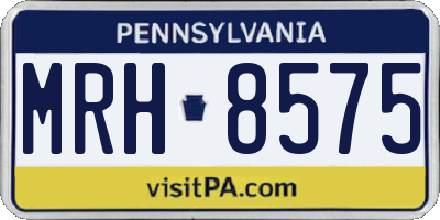 PA license plate MRH8575