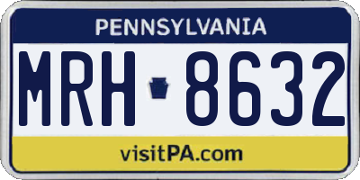 PA license plate MRH8632