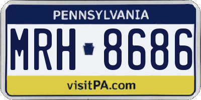 PA license plate MRH8686