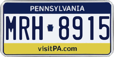 PA license plate MRH8915