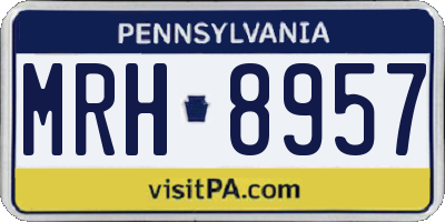 PA license plate MRH8957