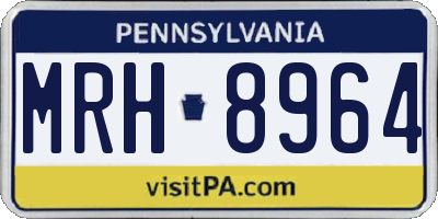 PA license plate MRH8964