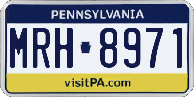 PA license plate MRH8971