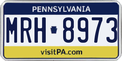 PA license plate MRH8973