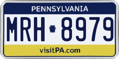 PA license plate MRH8979