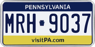 PA license plate MRH9037