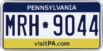 PA license plate MRH9044