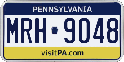 PA license plate MRH9048