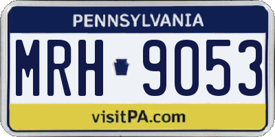PA license plate MRH9053