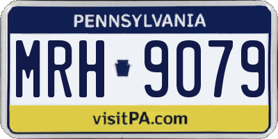 PA license plate MRH9079