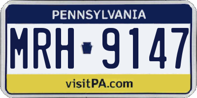 PA license plate MRH9147