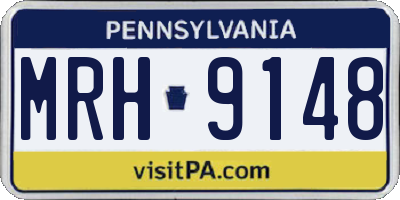 PA license plate MRH9148