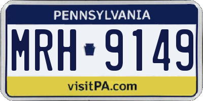 PA license plate MRH9149