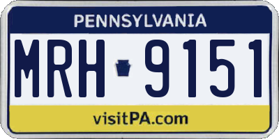 PA license plate MRH9151