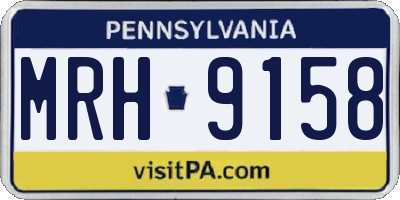 PA license plate MRH9158