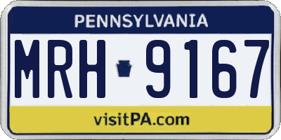PA license plate MRH9167