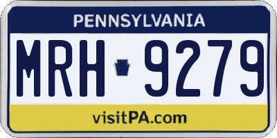 PA license plate MRH9279