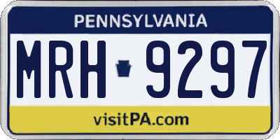 PA license plate MRH9297