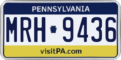 PA license plate MRH9436