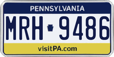 PA license plate MRH9486
