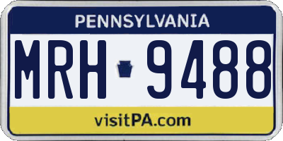 PA license plate MRH9488