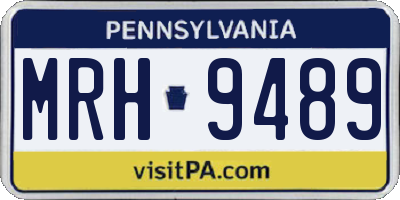 PA license plate MRH9489