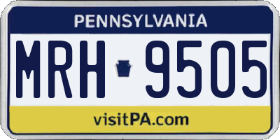 PA license plate MRH9505