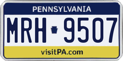 PA license plate MRH9507