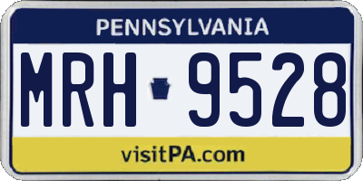 PA license plate MRH9528
