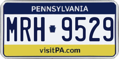 PA license plate MRH9529