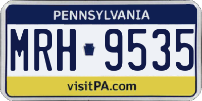 PA license plate MRH9535