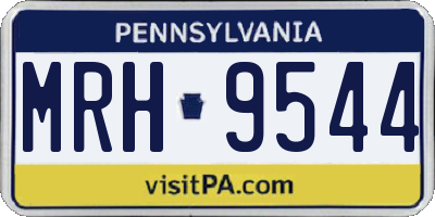 PA license plate MRH9544