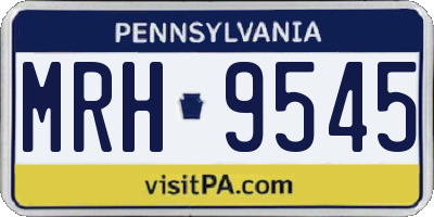 PA license plate MRH9545