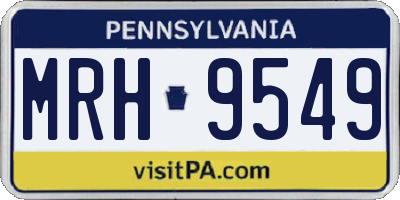 PA license plate MRH9549