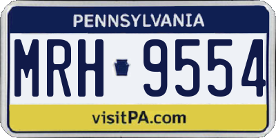 PA license plate MRH9554