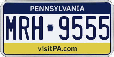 PA license plate MRH9555