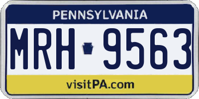 PA license plate MRH9563