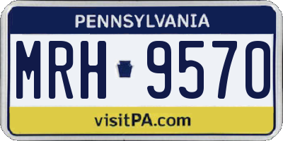 PA license plate MRH9570