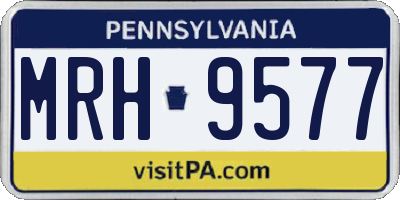 PA license plate MRH9577