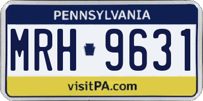 PA license plate MRH9631