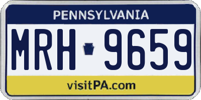 PA license plate MRH9659