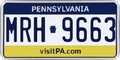 PA license plate MRH9663