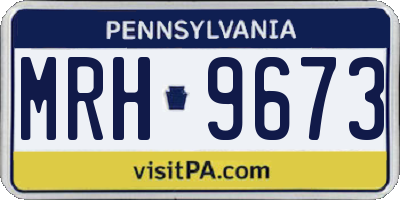 PA license plate MRH9673
