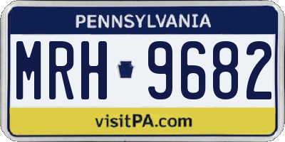 PA license plate MRH9682