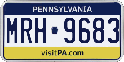 PA license plate MRH9683